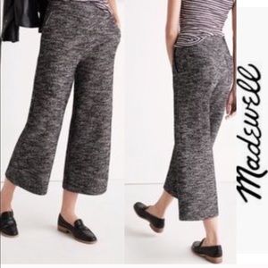 MADEWELL Black Marled Wide-leg Pants